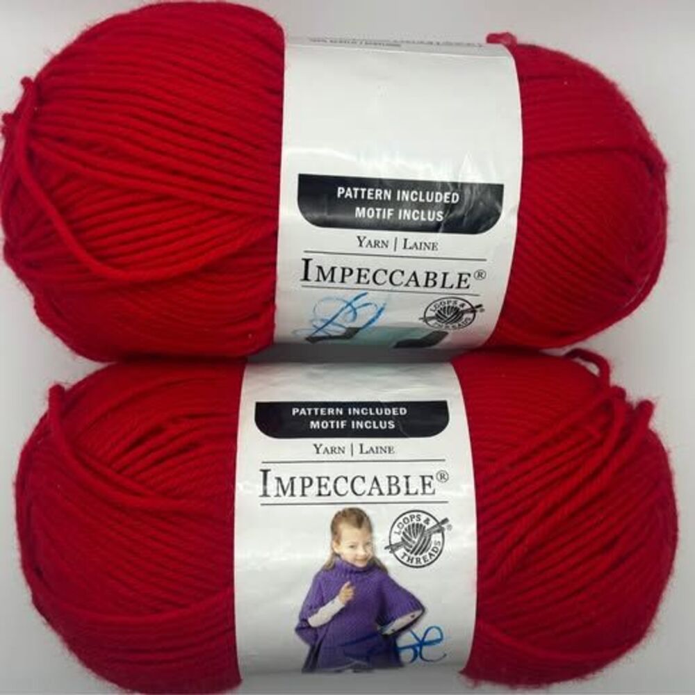 Loops & Threads Impeccable Yarn - Red Hot (2 Skeins)
